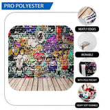 Allenjoy Graffiti Backgrounds Cartoon Brick Wall Wood Floor Backdrop for Photostudio - Allenjoystudio