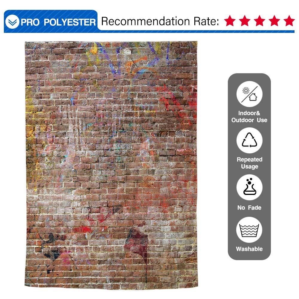 Allenjoy Graffiti Brick Wall Backdrop for Kids Birthday Party Decoration Photocall - Allenjoystudio
