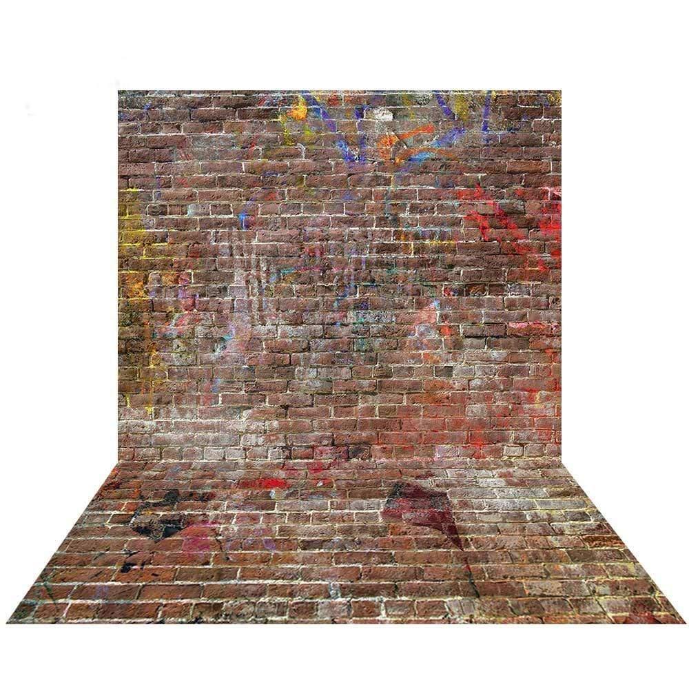 Allenjoy Graffiti Brick Wall Backdrop for Kids Birthday Party Decoration Photocall - Allenjoystudio
