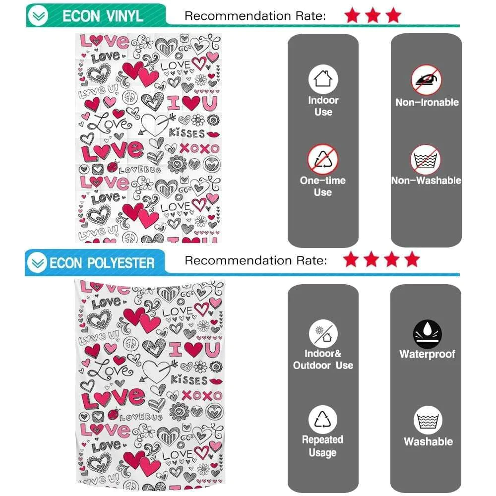 Allenjoy Graffiti Valentine Love Drawing Painted Backdrop - Allenjoystudio