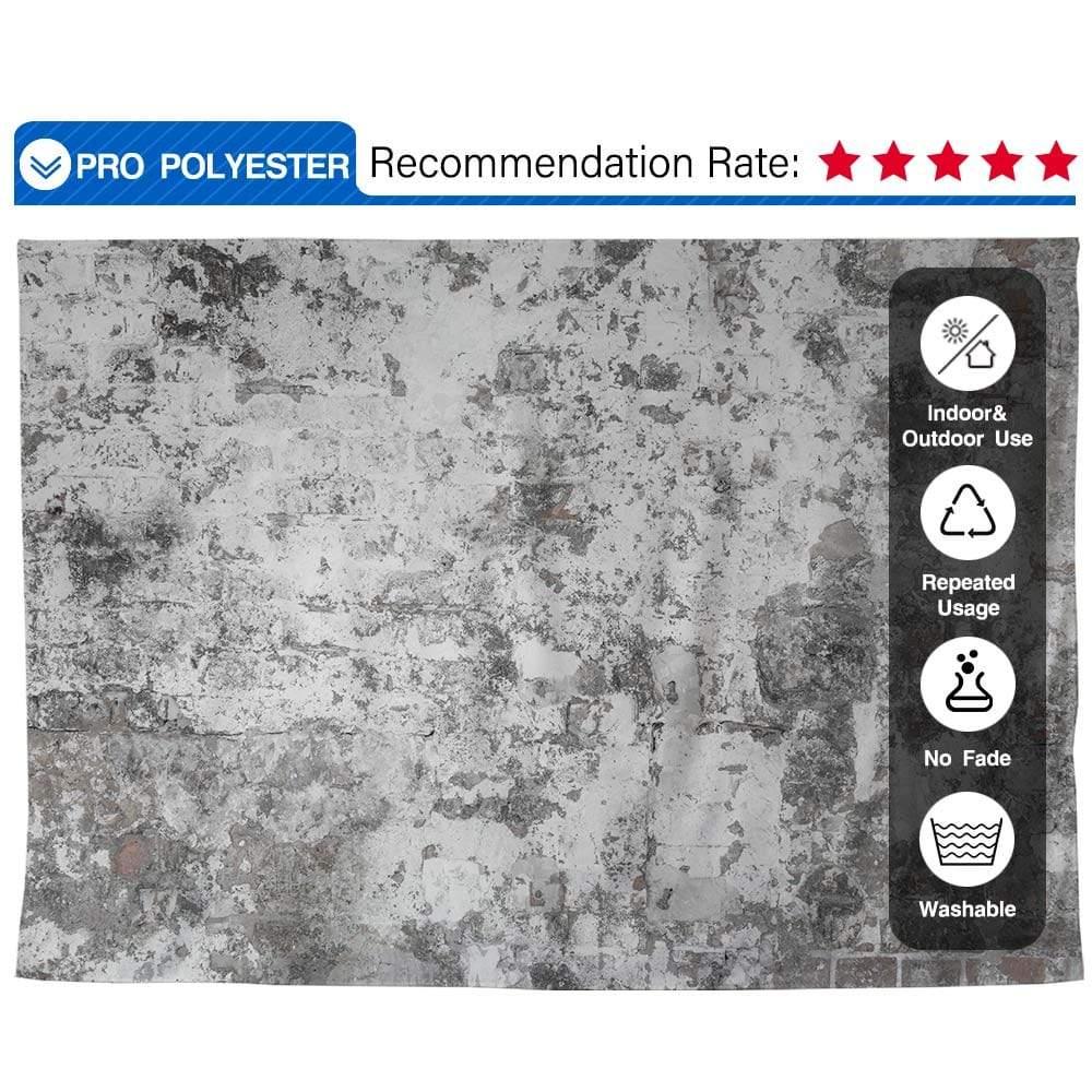 Allenjoy Distressed Gray Broken Brick Wall Backdrop - Allenjoystudio