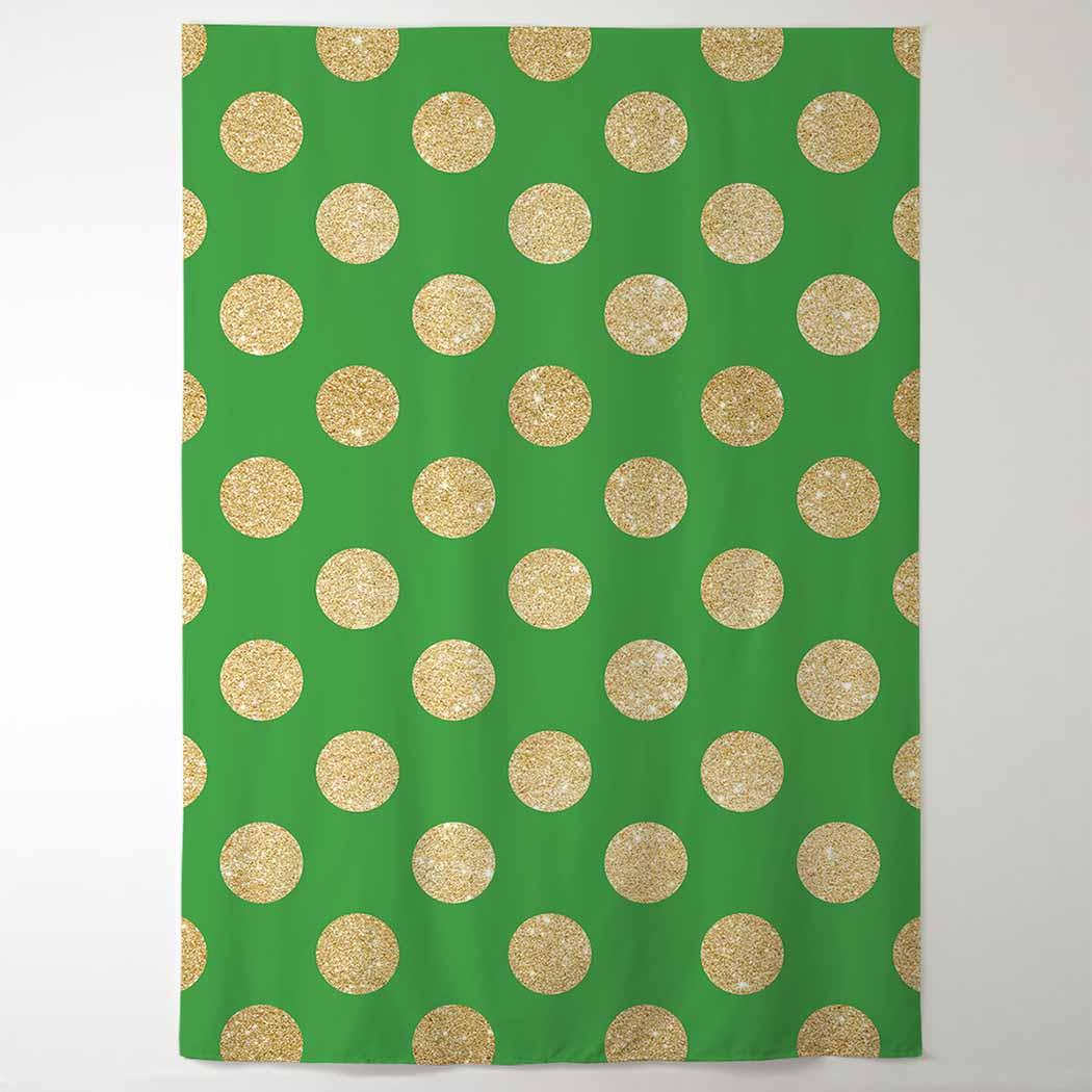 Allenjoy Green Backdrop for Photographic Studio  Golden Sequin Dots - Allenjoystudio