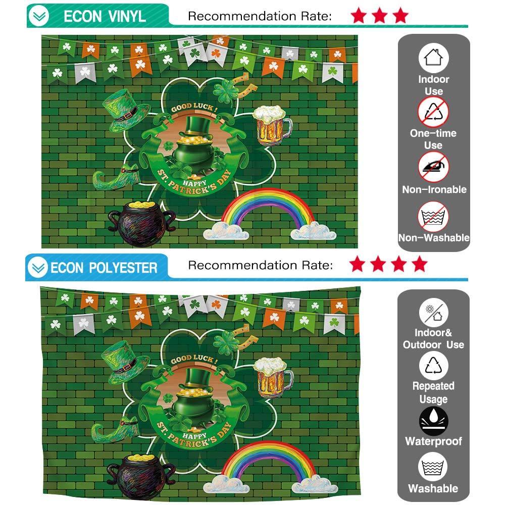 Allenjoy Green Birck Wall ST.Patrick's Day Party Backdrop - Allenjoystudio