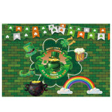 Allenjoy Green Birck Wall ST.Patrick's Day Party Backdrop - Allenjoystudio