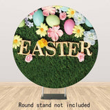 Allenjoy Green Grass Easter Eggs Round Backdrop - Allenjoystudio