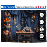 Allenjoy Halloveen Gloomy Witch House Pumpkin Spider Backdrop - Allenjoystudio
