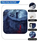 Allenjoy Halloween Gloomy Backdrop Bizarre Gray Night House - Allenjoystudio