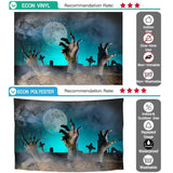 Allenjoy Halloween Moon Hand Sticking Out of Ground Grave Backdrop - Allenjoystudio