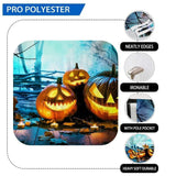 Allenjoy Halloween Evil Pumpkins Candles Branches Backdrop - Allenjoystudio