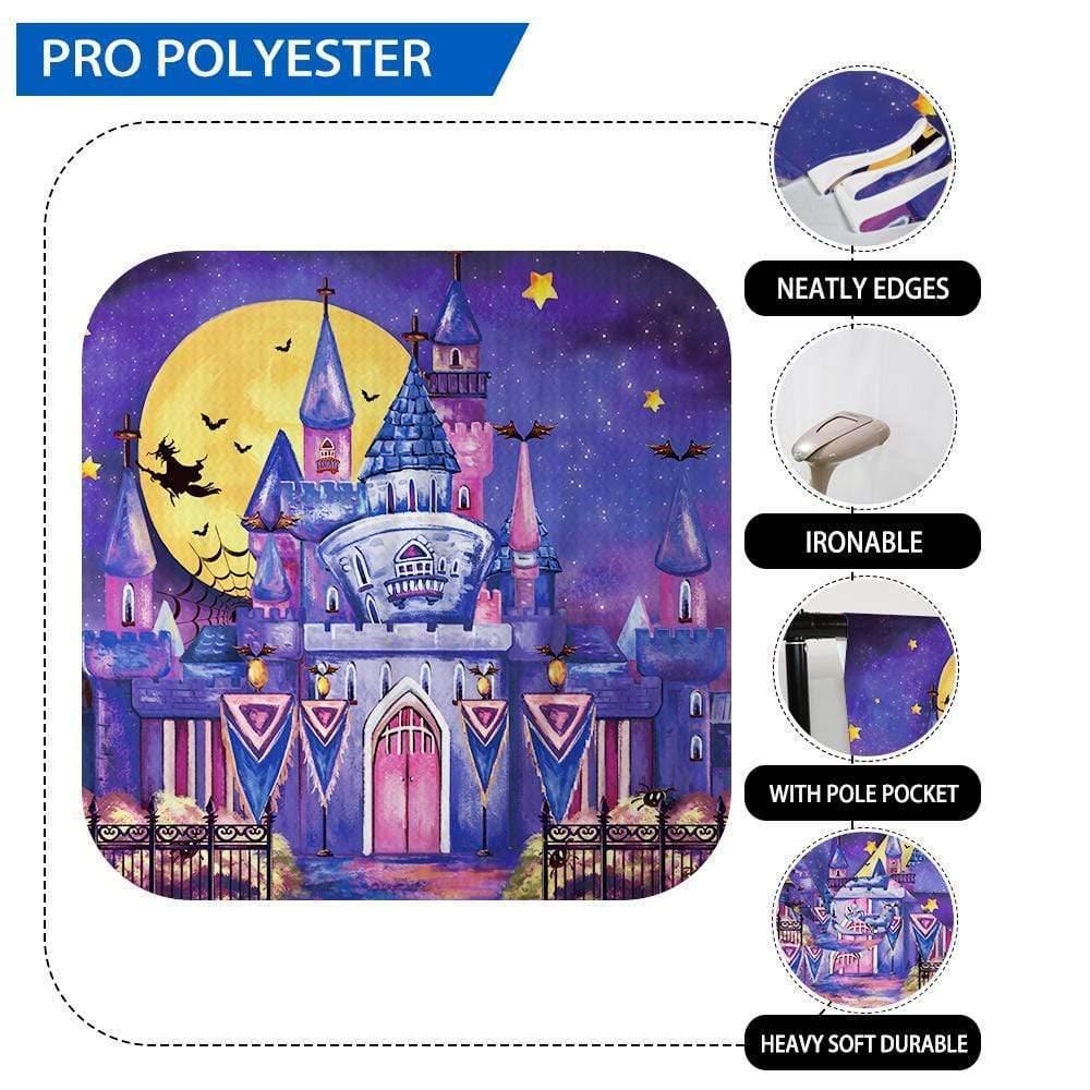 Allenjoy Halloween Castle  Backdrop Hand-Painted Pumkin for Children Birthday - Allenjoystudio