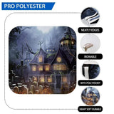 Allenjoy Witch House Pumpkin Lantern Cemetry Backdrop - Allenjoystudio