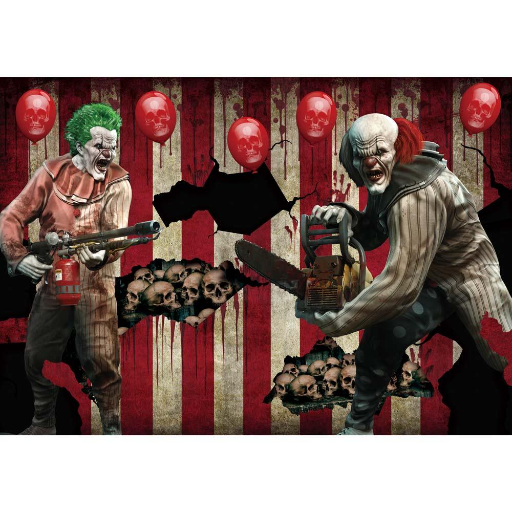 Allenjoy Halloween Eve Trunk or Treat Horror Scary Skull Balloons Backdrop - Allenjoystudio