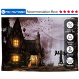 Allenjoy Halloween Scarecrow Pumpkin Haunted House Moon Backdrop - Allenjoystudio