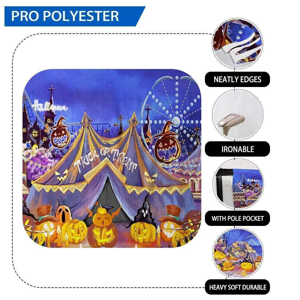Allenjoy Halloween Trick or Treat Playground Backdrop Hand-Painted Pumkin for Children - Allenjoystudio