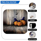 Allenjoy Halloween Pumpkin Bats Spider Webs Wooden Backdrop for kids - Allenjoystudio