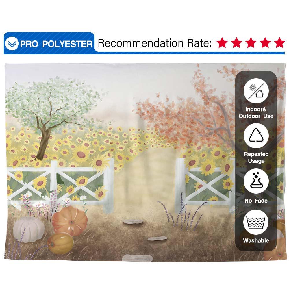 Allenjoy Hand Painted Farm Pumkin Maple Leaves for Thanksgiving day  Fall Autumn - Allenjoystudio