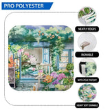 Allenjoy Hand Painted House Tree Cat Summer Flower Background - Allenjoystudio
