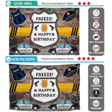 Allenjoy Happy Birthday Freeze Police Brick Wall Backdrop - Allenjoystudio