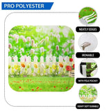 Allenjoy Easter Eggs Setaria Viridis White Fence Outdoor Backdrop - Allenjoystudio