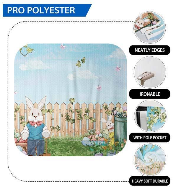 Allenjoy Happy Easter Eggs Rabbit Blue Sky Backdrop - Allenjoystudio