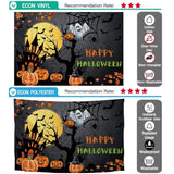 Allenjoy Happy Halloween Ghost Castle of Wraith Full Moon Pumpkin Backdrop - Allenjoystudio