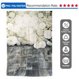 Allenjoy AWhite Roses Flower Wall Mother's Day Backdrop - Allenjoystudio