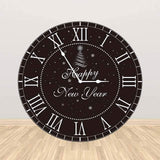 Allenjoy Happy New Year Clock Round Backdrop