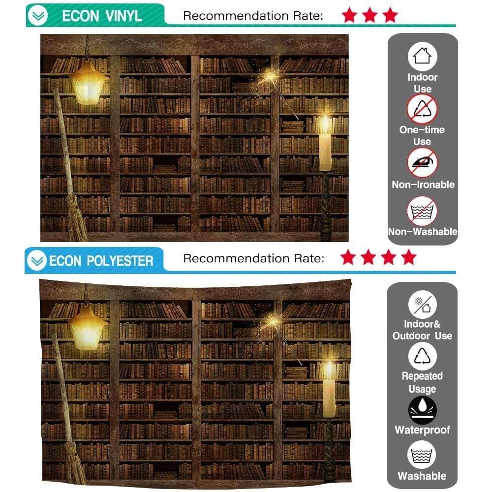 Allenjoy Wizard Magic Bookshelf Backdrop for Halloween Dress Up Party - Allenjoystudio