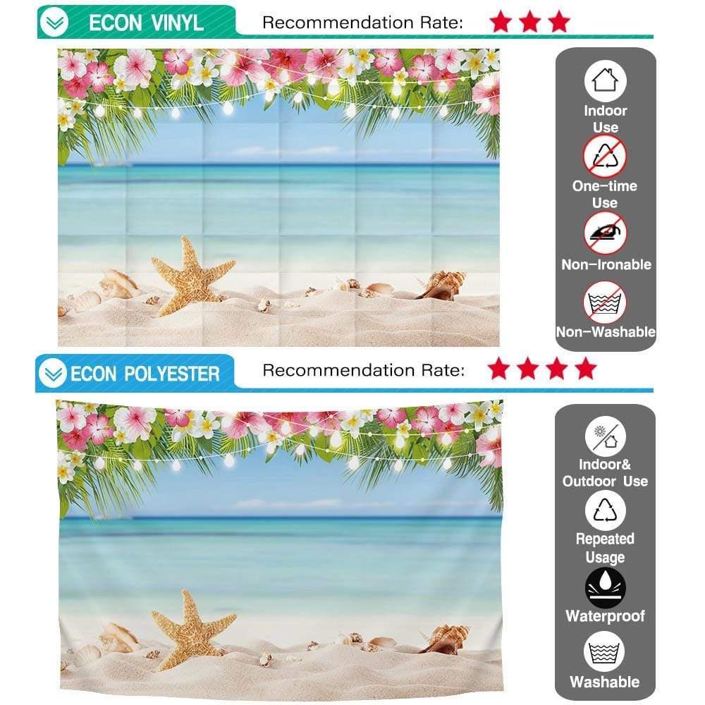 Allenjoy Hawaii Summer Tropical Beach Luau Backdrop - Allenjoystudio