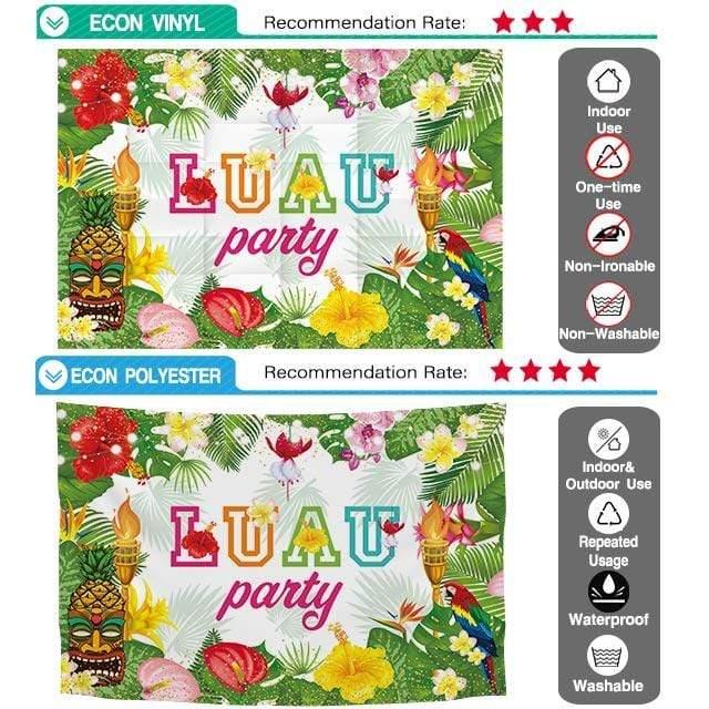 Allenjoy Hawaiian Flower Palm Leaf Aloha Luau Party Backdrop - Allenjoystudio