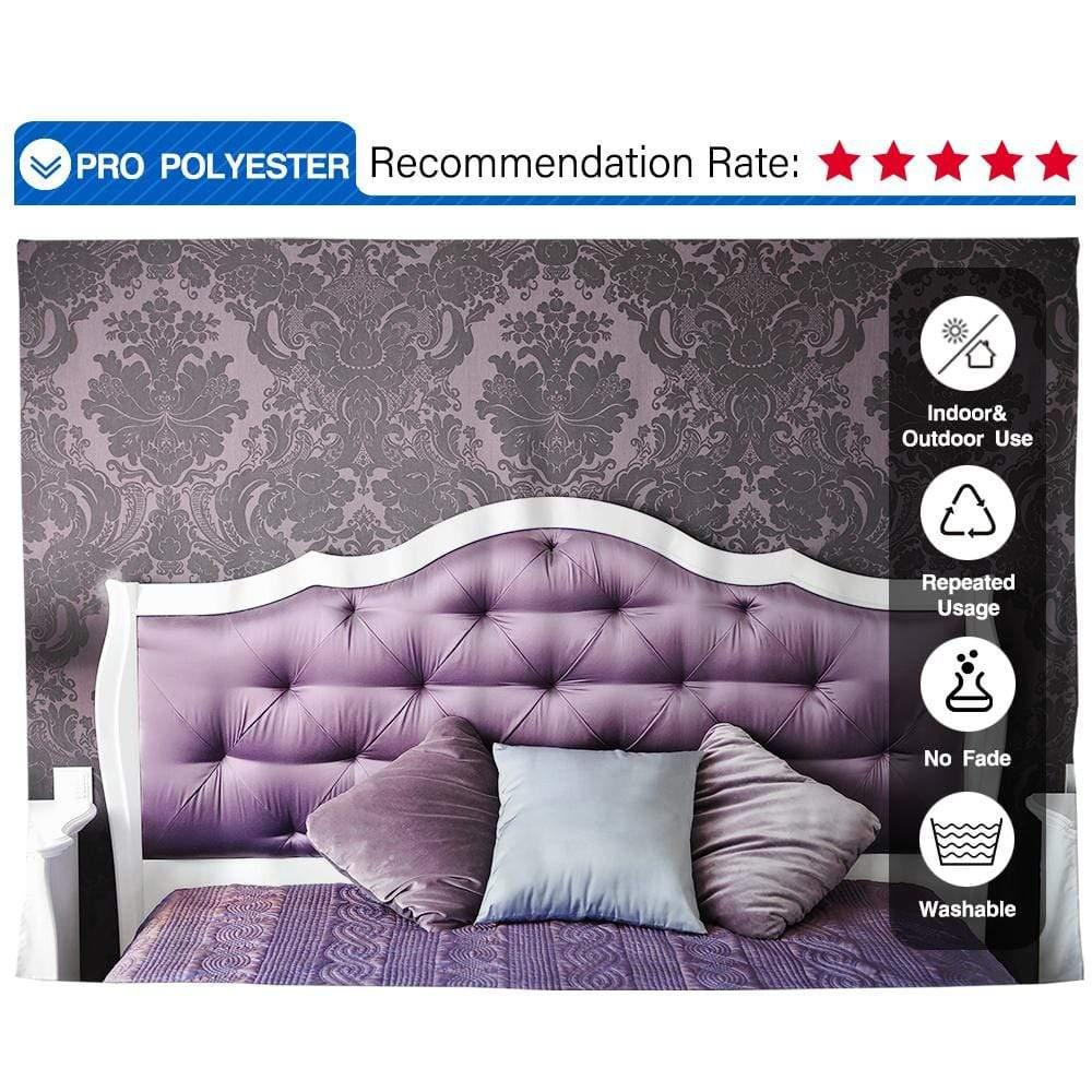 Allenjoy Headboard Luxury Purple  Damask Backdrop for Photography - Allenjoystudio