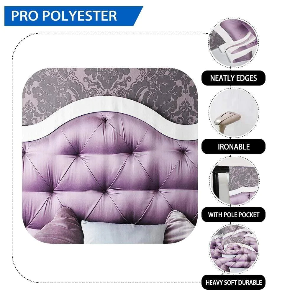 Allenjoy Headboard Luxury Purple  Damask Backdrop for Photography - Allenjoystudio