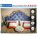 Allenjoy Gorgeous Blue Headboard Bedroom Backdrop - Allenjoystudio