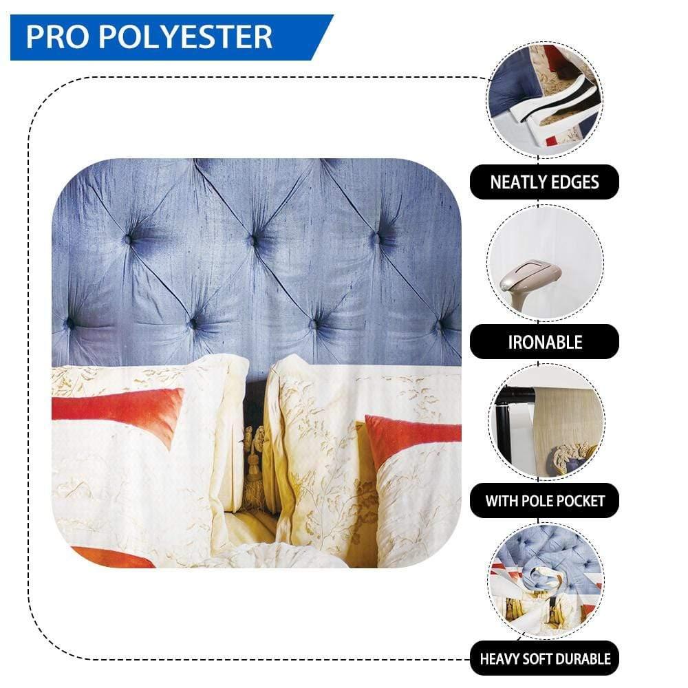 Allenjoy Gorgeous Blue Headboard Bedroom Backdrop - Allenjoystudio