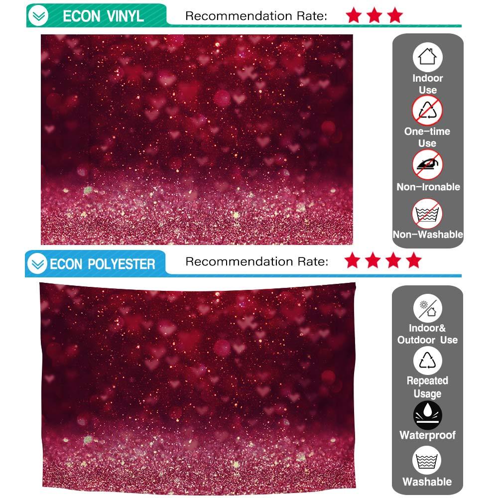 Allenjoy Red Glitter Shiny Heart Photography Valentine Backdrop - Allenjoystudio