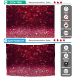 Allenjoy Red Glitter Shiny Heart Photography Valentine Backdrop - Allenjoystudio