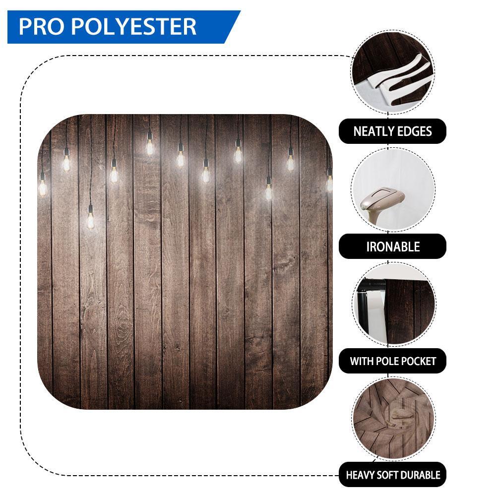 Allenjoy Hickory Wood  Shiny Lights Decor Photography Backdrop - Allenjoystudio