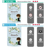 Allenjoy Holy Communion Blue Background wIth Boy Flowers - Allenjoystudio