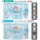 Allenjoy Hot Air Balloon Backdrop Dreamy Blue Bear for Baby - Allenjoystudio
