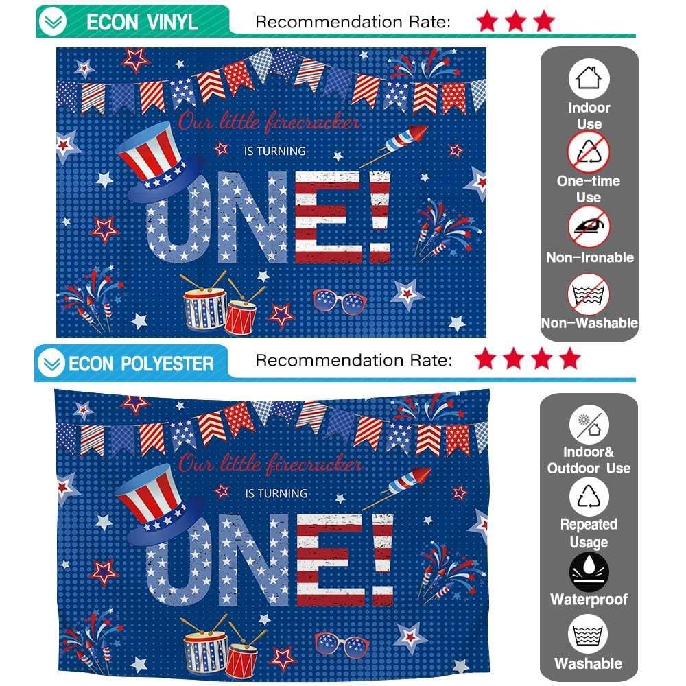 Allenjoy Independence Day American Flag Backdrop for 1st Birthday - Allenjoystudio