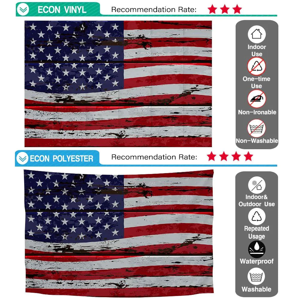 Allenjoy USA Flag Independence Day Retro Wood Backdrop - Allenjoystudio