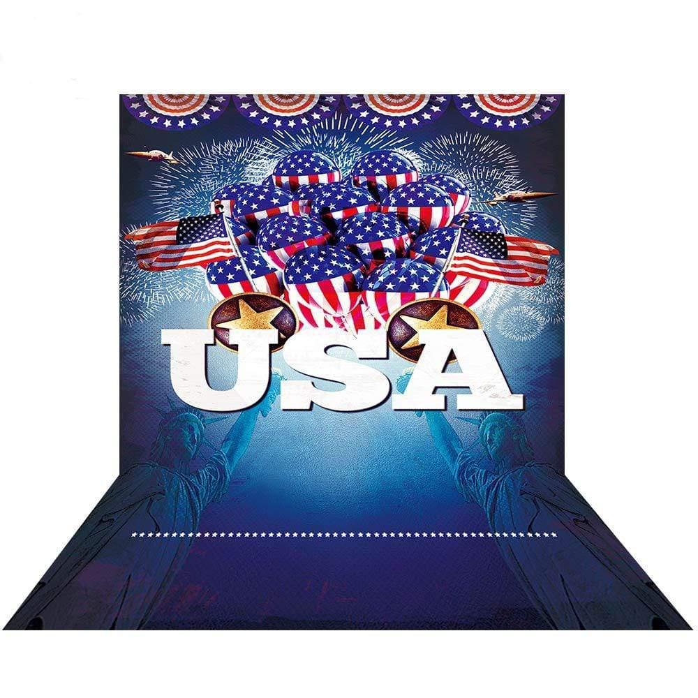 Allenjoy USA Flag Football Celebration Party Backdrop - Allenjoystudio