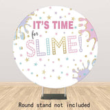 Allenjoy IT'S Time for Slim Round Backdrop - Allenjoystudio