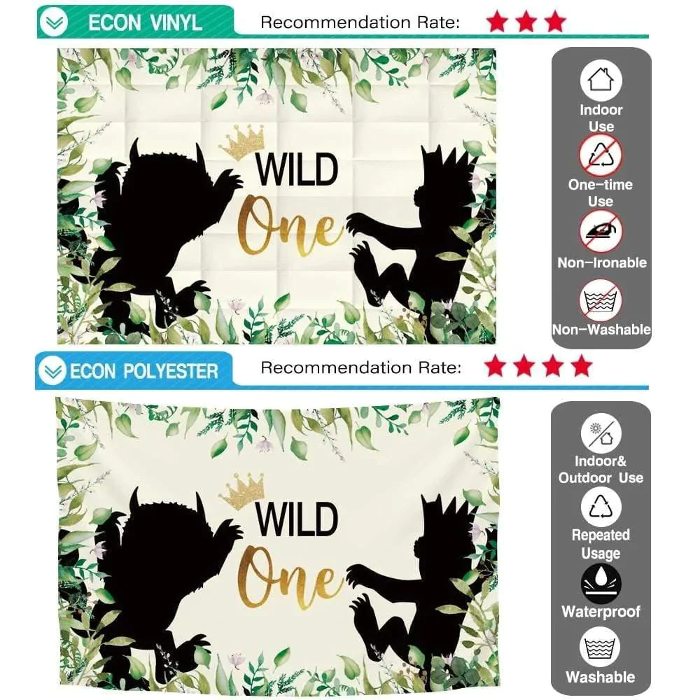 Allenjoy Jungle Safari Wild One 1st Birthday Backdrop - Allenjoystudio