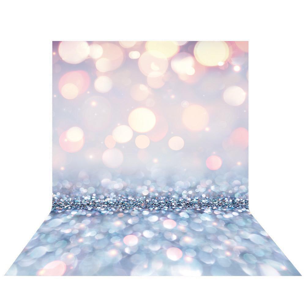 Allenjoy Light Blue and Orange Bokeh Backdrop - Allenjoystudio