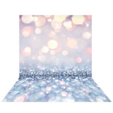 Allenjoy Light Blue and Orange Bokeh Backdrop