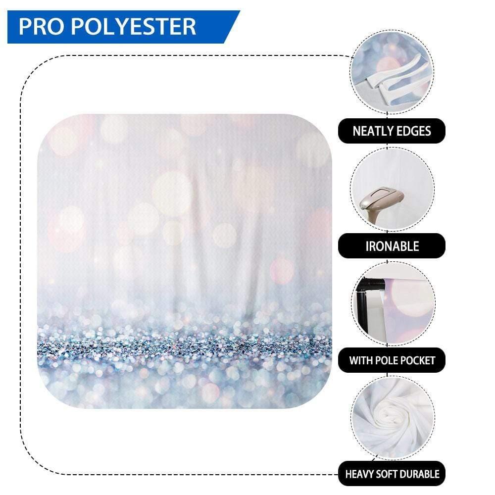 Allenjoy Light Blue and Orange Bokeh Backdrop - Allenjoystudio