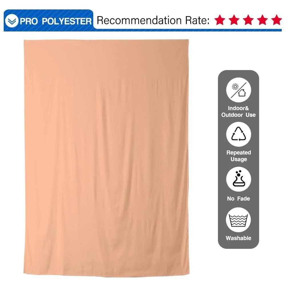 Allenjoy Light Orange Solid Fabric Photography Backdrop - Allenjoystudio