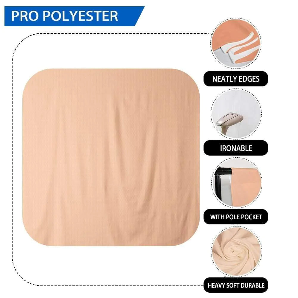 Allenjoy Light Orange Solid Fabric Photography Backdrop - Allenjoystudio