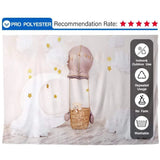 Allenjoy Little Star Moon Airballon Light Pink Backdrop - Allenjoystudio